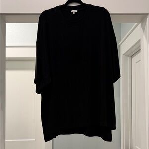 white birch Black Crewneck Short-Sleeve Tee